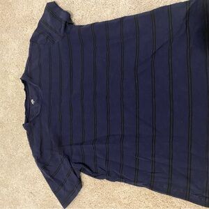 Men's Navy Striped Shirt